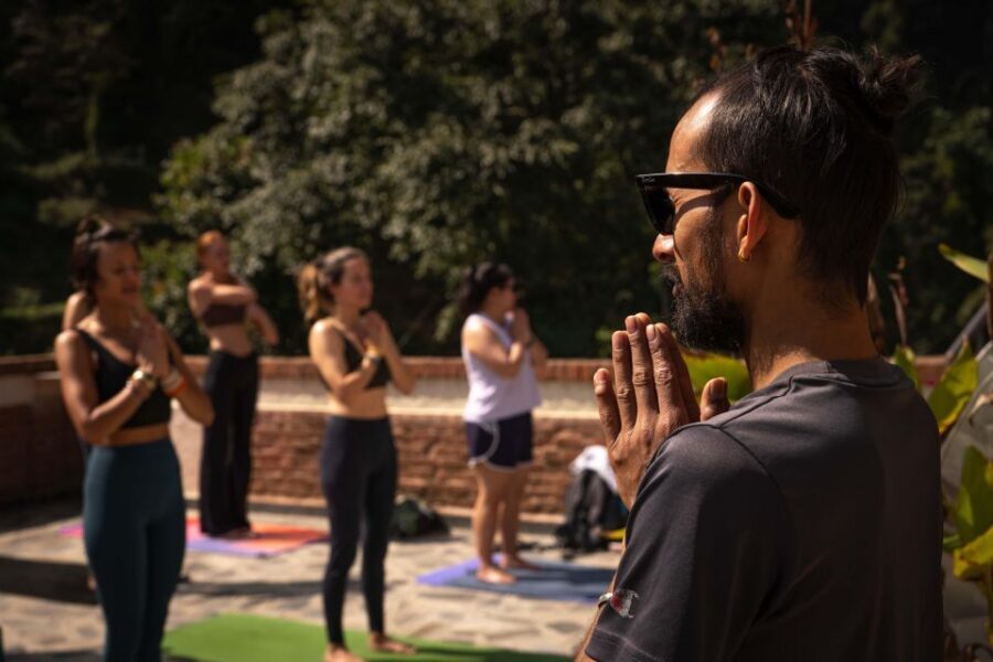 Day Yoga Meditation Retreat with Lunch, Kathmandu - Light yoga asana flow: warmth first, not toughness first