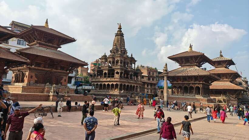 From Kathmandu: 3 Major Durbar Square Guided Tour - Bhaktapur Durbar Square: Nyatapola Temple and the 55-window palace style