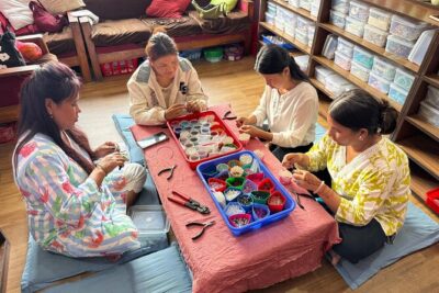 Handmade Jewellery Workshop with Nepali Women - Choosing your style and working with materials (including natural stones)