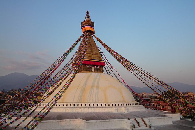 Kathmandu 2 days tour private car and guide, cover major highlights - Bouddhanath Stupa: Little Tibet energy after the sacred river scene