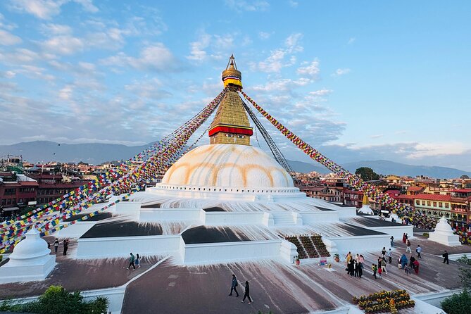 Kathmandu: 7 UNESCO World Heritage Private Day Tour with Lunch. - Boudhanath Stupa: The Big White Dome Feeling