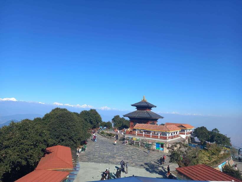 Kathmandu: Chandragiri Cable Car Half Day Tour - Up the hill: gondola base station to Bhaleshwor Mahadev Temple