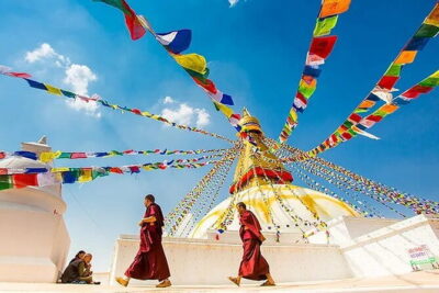 Kathmandu: Kopan Monastery, Swayambhu and Boudha Nath Stupa Tour - Getting picked up and moving with a private guide