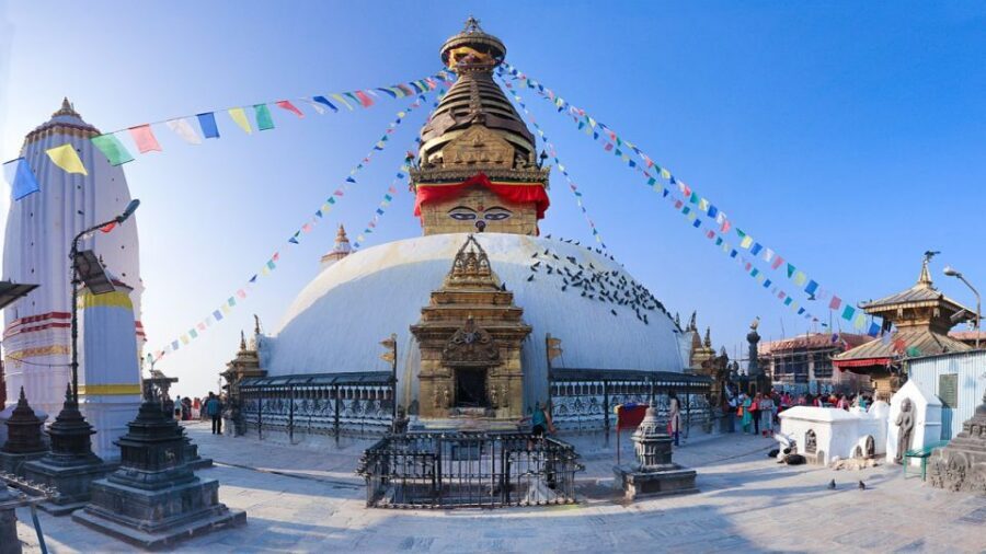 Kathmandu Sightseeing By Bus Day Trip - Swayambhunath Temple: the payoff is in the views