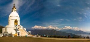 Pokhara: Pagoda, Waterfall & Cave – Private Short Trip - World Peace Pagoda on Pagoda Hill: views, photos, and a rare quiet moment