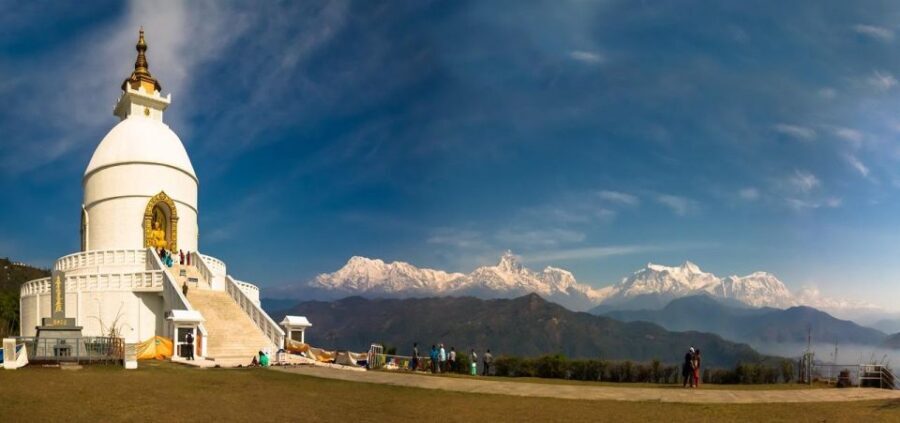 Pokhara: Pagoda, Waterfall & Cave – Private Short Trip - World Peace Pagoda on Pagoda Hill: views, photos, and a rare quiet moment
